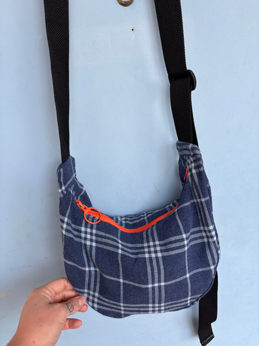 Plaid - Handmade Crescent Bag