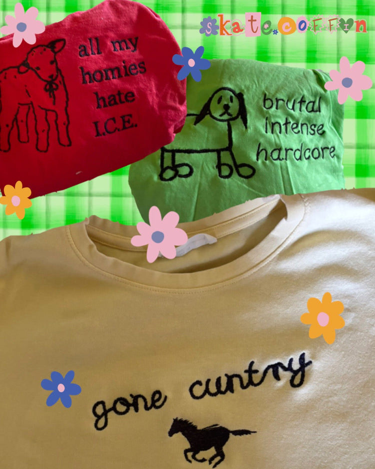 embroidered