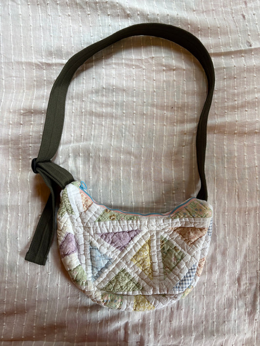 Pastels Quilted Crescent Bag - Small