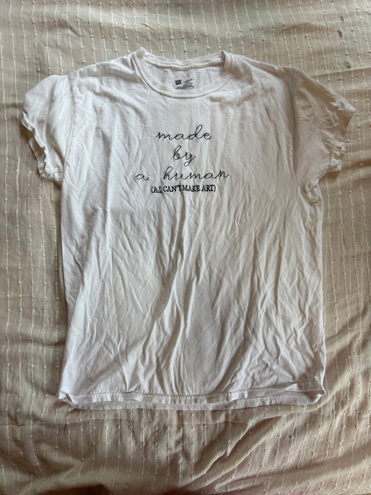 Made By Humans Embroidered T-Shirt