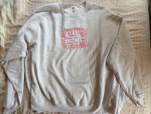 Humans make Art - Ruffle Embroidered crew neck