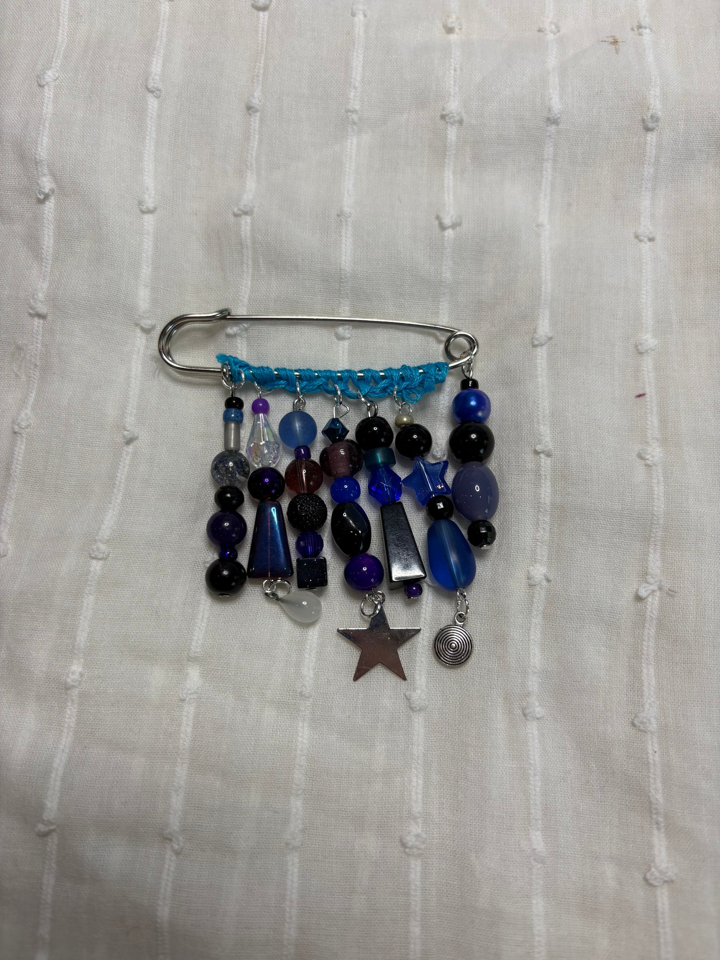 Night Sky Crochet Charm Pin