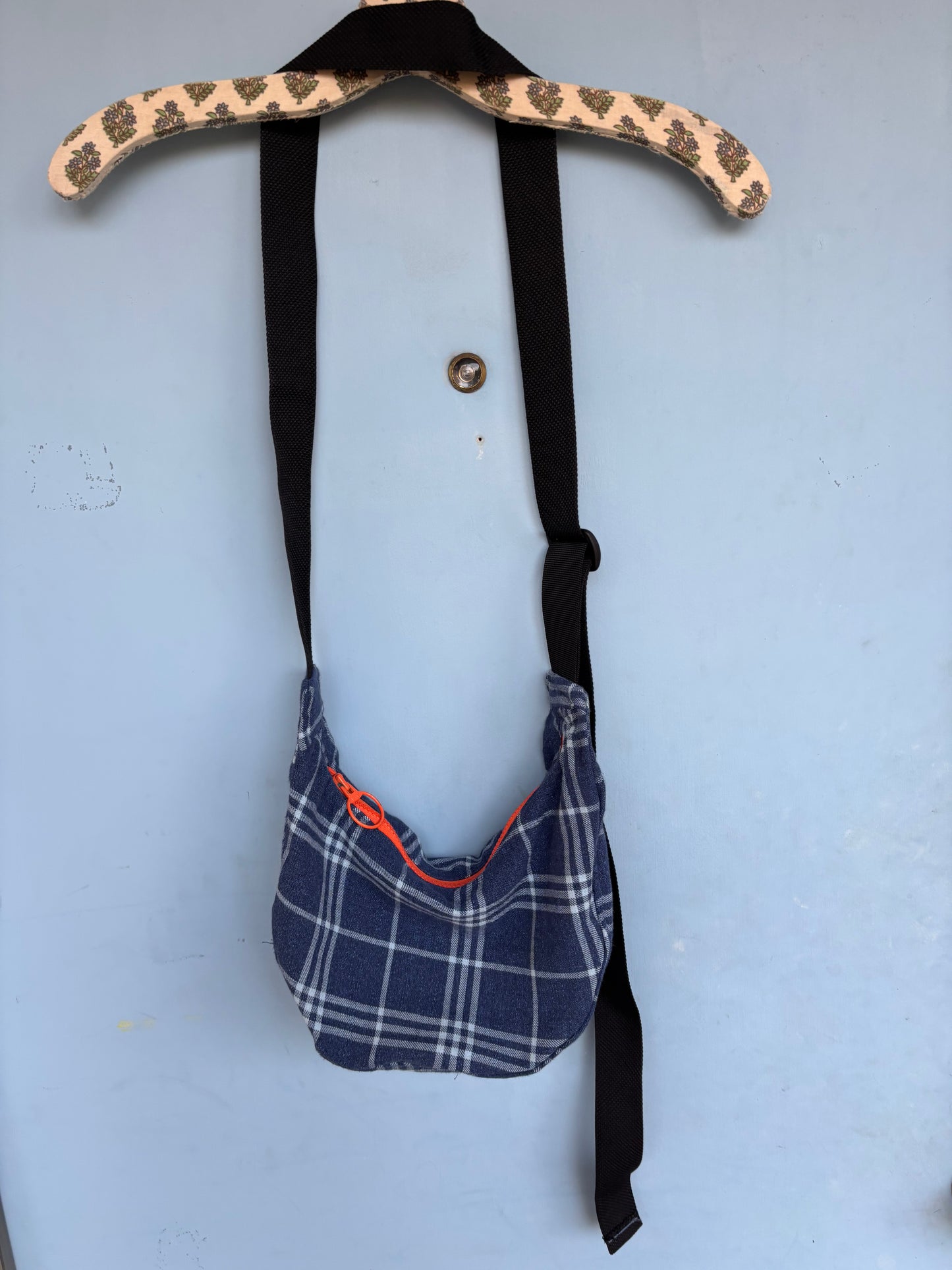 Plaid - Handmade Crescent Bag