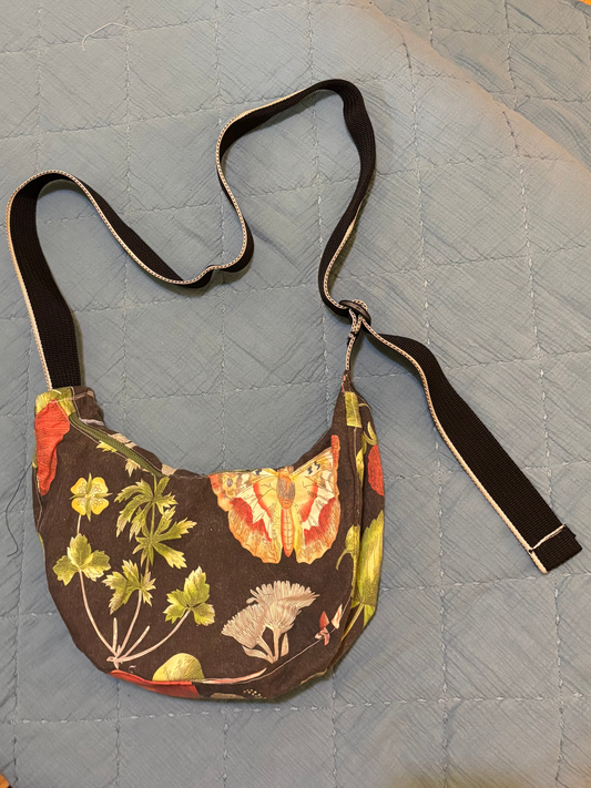 Botanical - Handmade Crescent Bag
