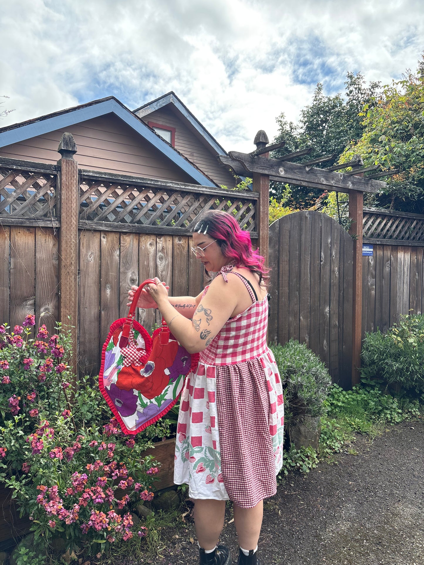 Red Patchwork Dress