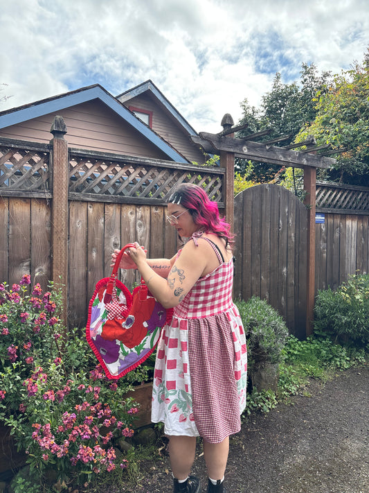 Red Patchwork Dress
