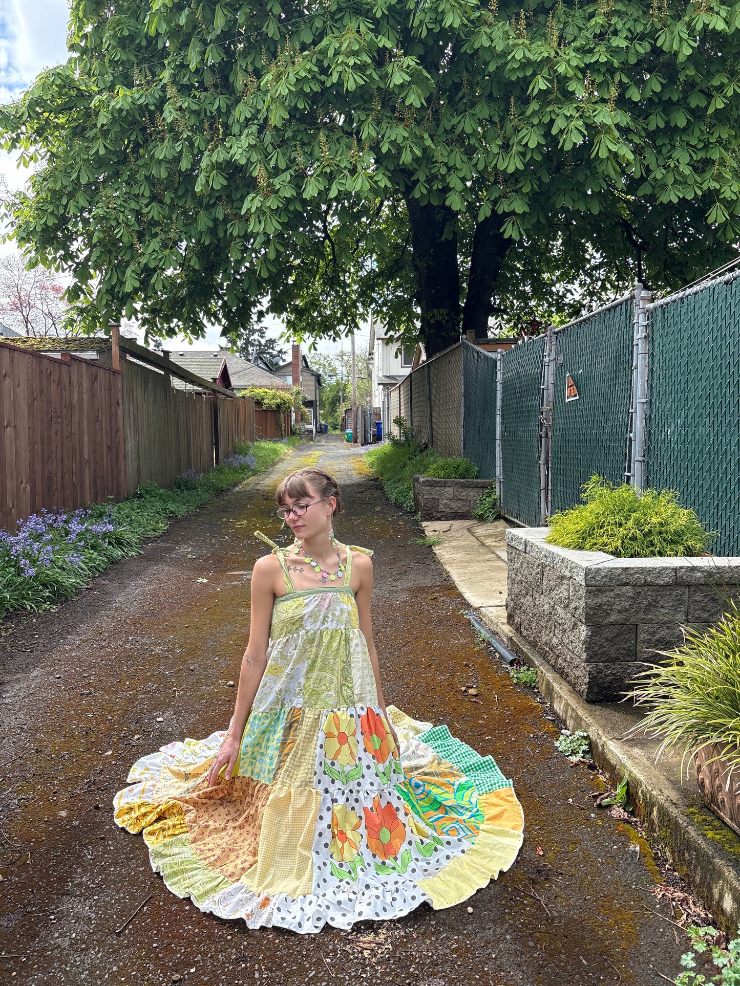 Springy Patchwork Sundress