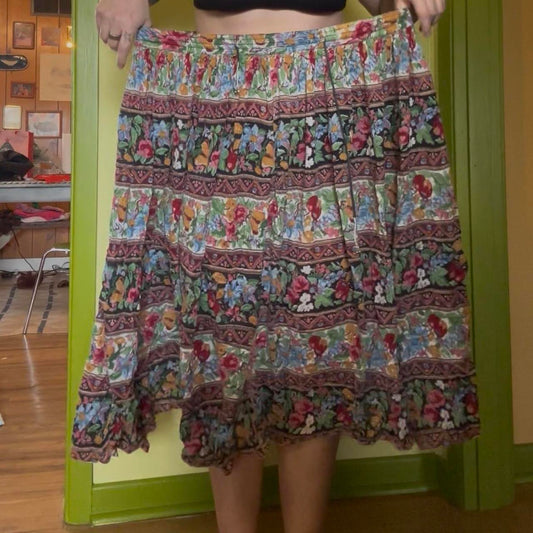 floral maxi skirt