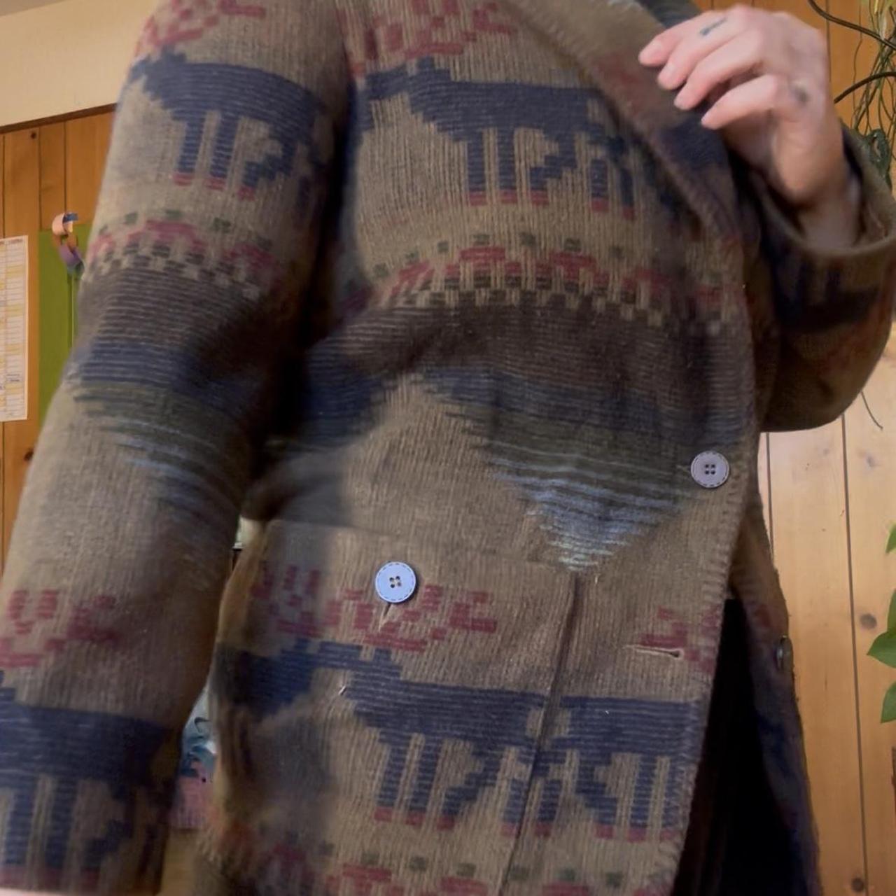 Vintage brown patterned blazer