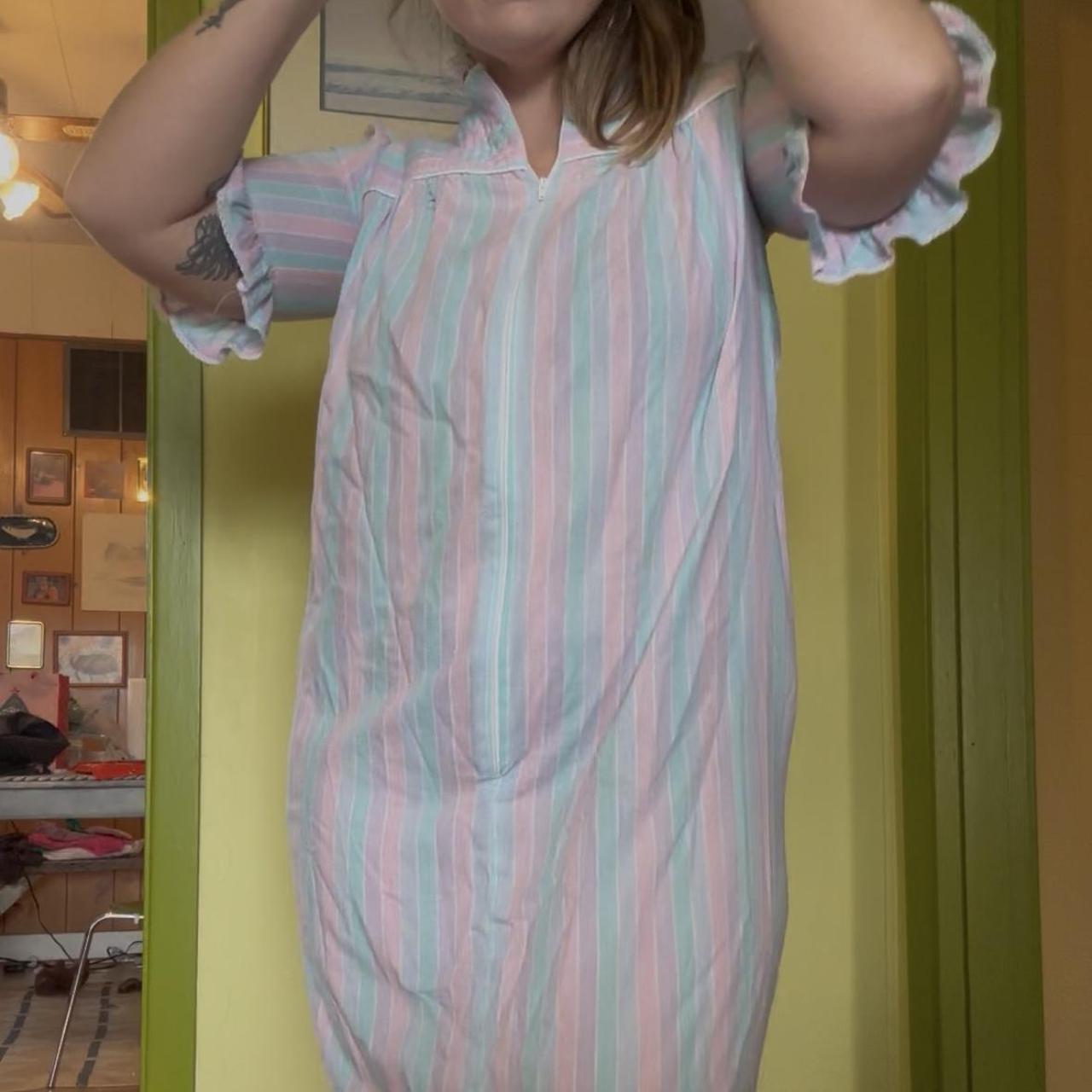 striped house dress