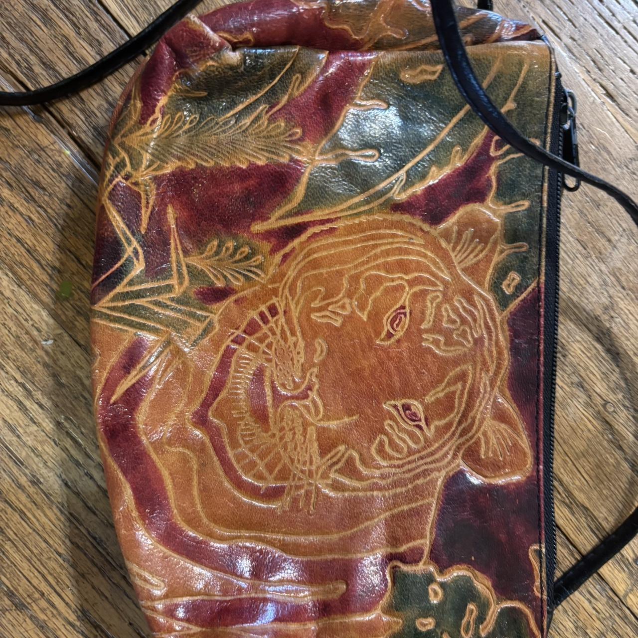 leather tiger bag