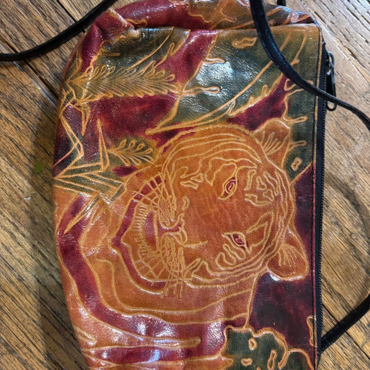 leather tiger bag
