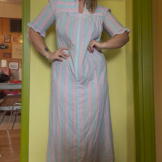 striped house dress