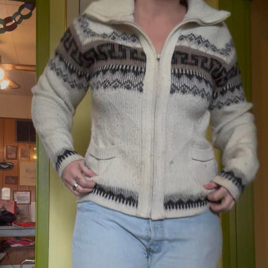 wool zip up