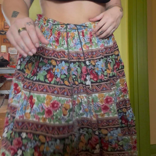 floral maxi skirt