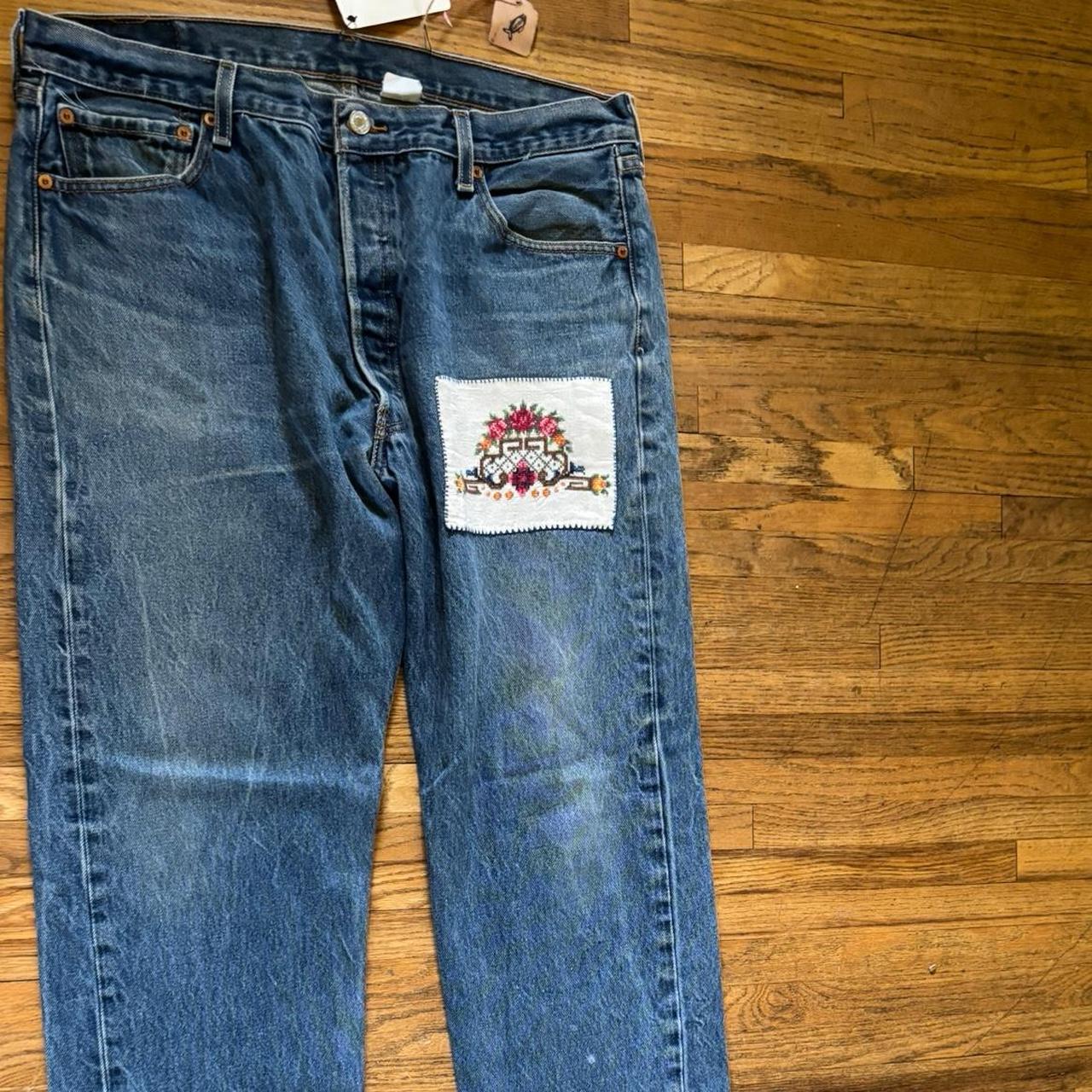 vintage embroidery levis