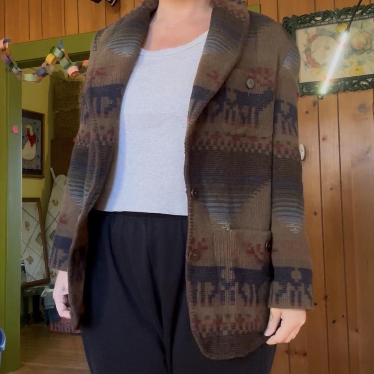 Vintage brown patterned blazer